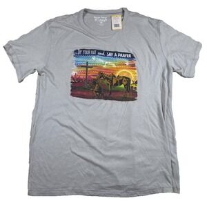 Rowdy Crowd Clothing NWT Western Wear T-Shirt XL "Tip Your Hat and Say A Prayer"